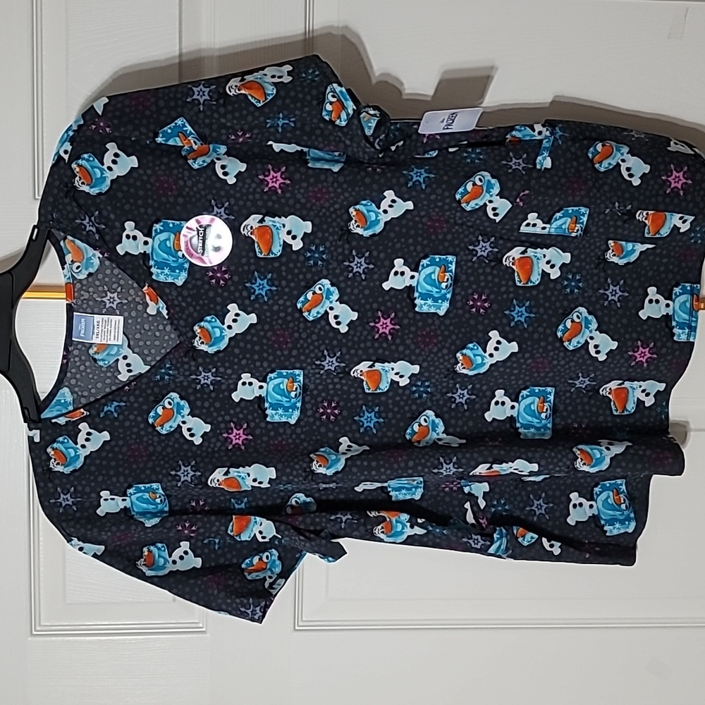 Disney Frozen Olaf womens scrub top Multiple available